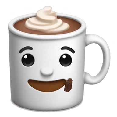 Hot cocoa in a mug sticker