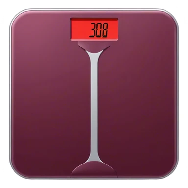 body weight scale Burgundy sticker