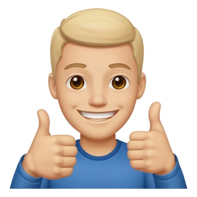 Buat gambar those bad tings guy dari sml yg sedang senang dan berikan jempol sticker