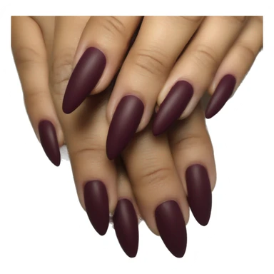 Burgundy nails sticker