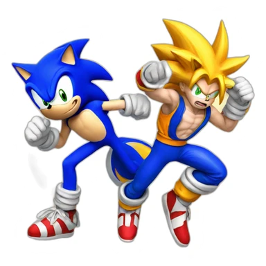 Sonic vs goku sticker