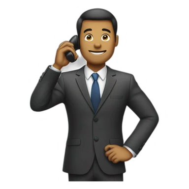 MAN IN SUIT CALLING PHONE sticker