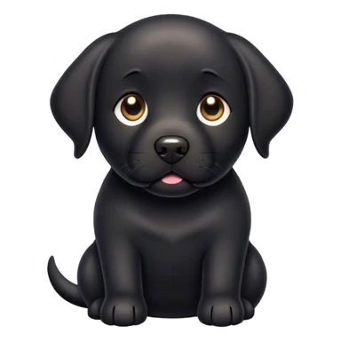 Cute black lab dog sticker