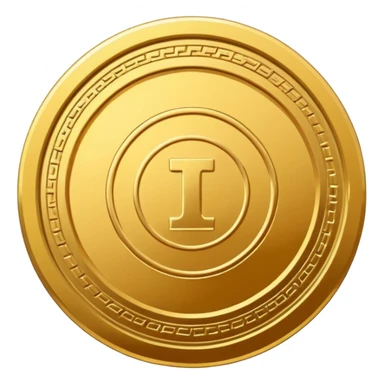 coin with design guideline vector in middle sticker