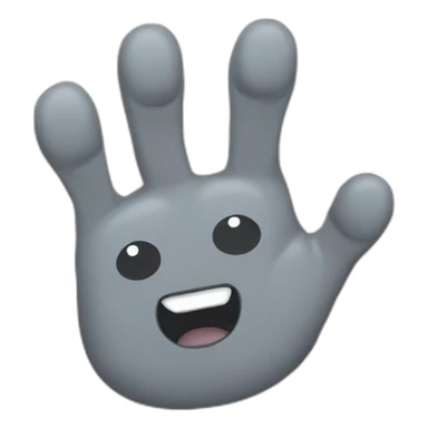 dog head in a rock hand sign sticker