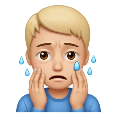 Stressed and crying sticker