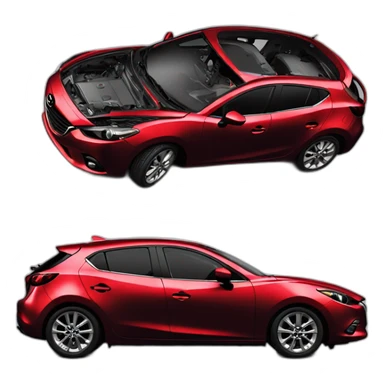 2014 mazda3 hatch soul red no front plate sticker