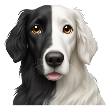 white borzoi dog and a black spaniel sticker