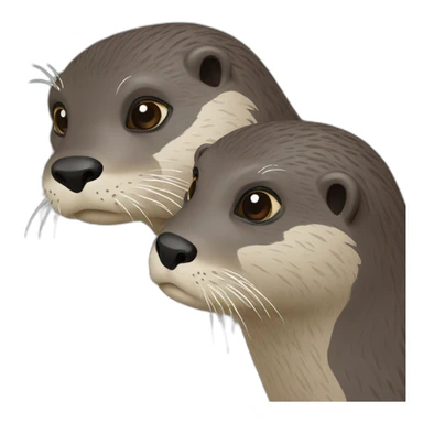 two-otters-nesting sticker