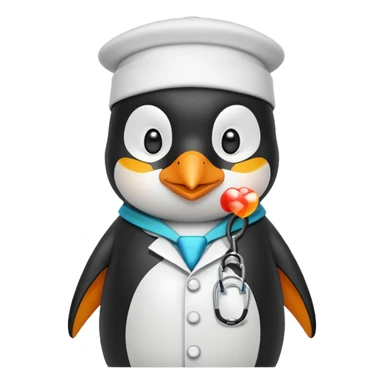 doctor penguin sticker