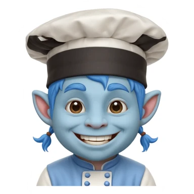 troll the blue chef sticker