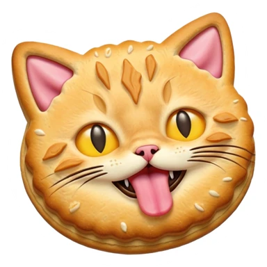 one biscuit cat tongue sticker