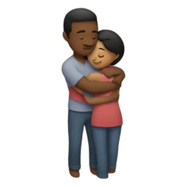 Couple hugging each other sticker
