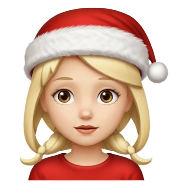 Blondie girl santa clauss sticker