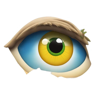 vidigal favela in rio de janeiro and a giant eye in the sky observing it sticker