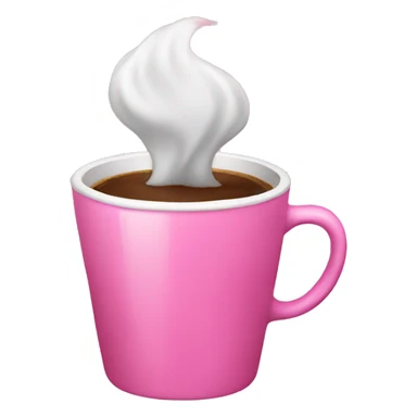 Pink coffee sticker