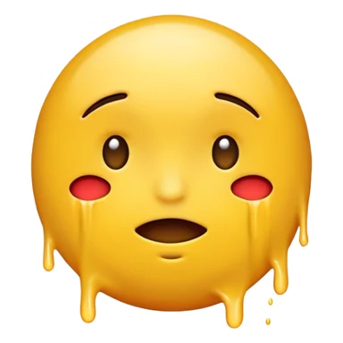 Emoji amarillo llorando, que le salgan lágrimas y que este como detiriendose sticker