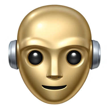 robot head inside a speech bubble sticker