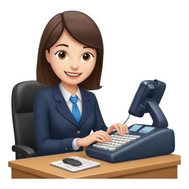 Administrative Assistant Typing And Answering Phones sticker