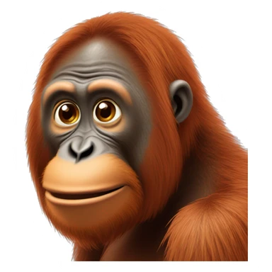 şapa giymiş takımelbiseli bir orangutan sticker