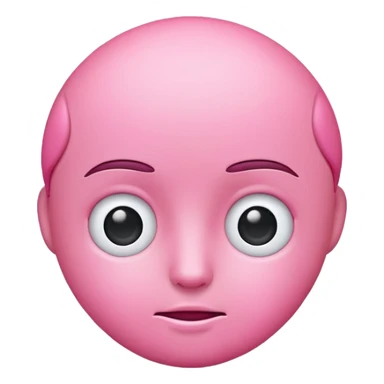 Pink emoji doing side eye sticker