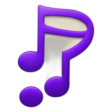 Purple music note sticker