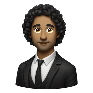music director with dark curly hair and burkenstocks sticker