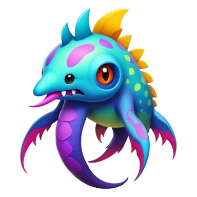 colorful vibrant Fakémon-creature with random markings sticker