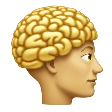 golden brain emoji sticker