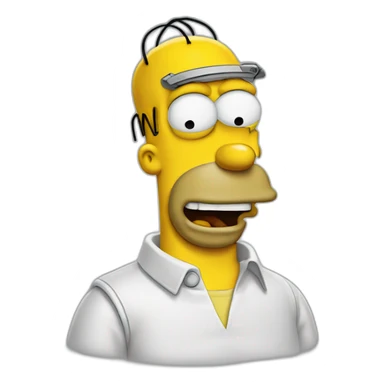 homer simpson dors sticker