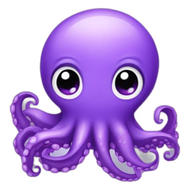 Baby purple octopus sticker