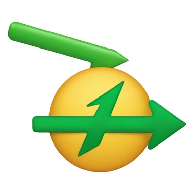 a green arrow pointing north east with the word TRENDUP on the bottom, the logo has to look like a smiling emoji sticker