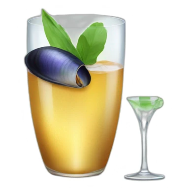 Mussel holding a glass of spritz sticker