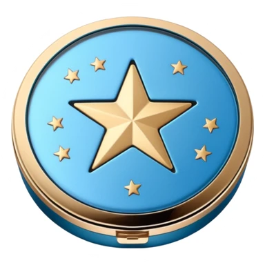 A round case that narrows toward the bottom, with a star-shaped debossed pattern on the eyeshadow and a debossed ETUDE logo beneath it sticker