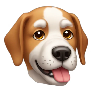 Dog feeling sick  sticker