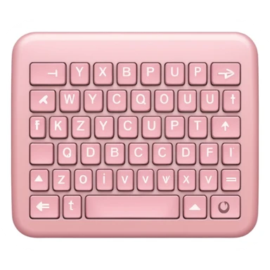 light pale pink Keyboard Shortcut sticker