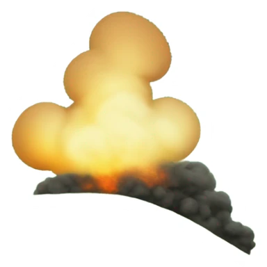 A grassy hill with gas coming out the top sticker