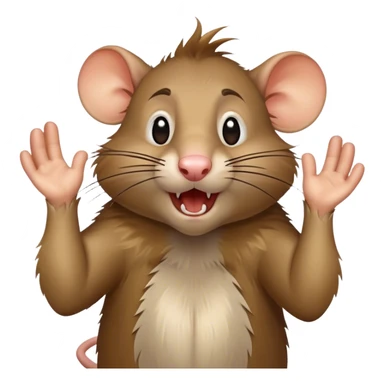 Rat king getting slapped in the face  sticker