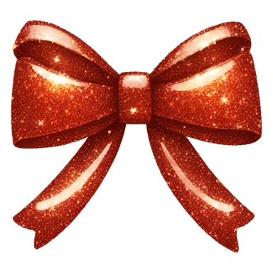 Sparkly bow red sticker