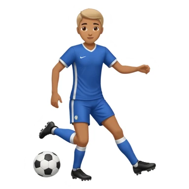 person with soccer ball at foot sticker