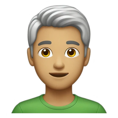 Chico adolescente, pelo castaño, ojos verdes, de piel blanca sticker