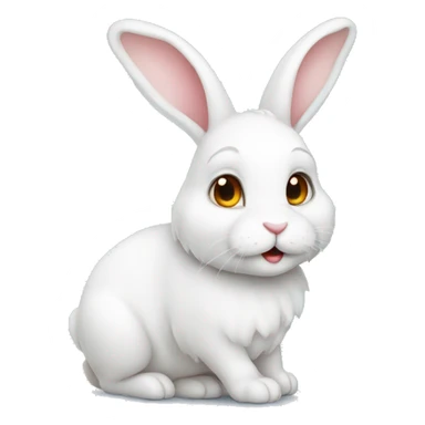 cute white rabbit sticker