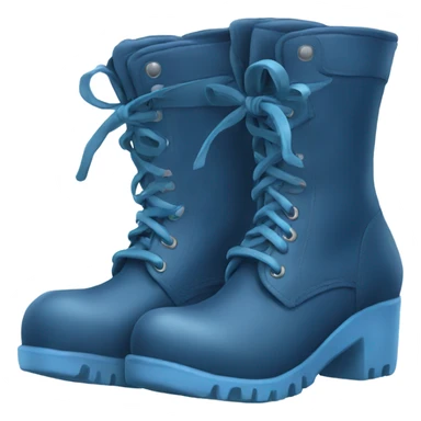 a large blue boot for woman sticker