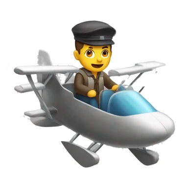 a man flying sticker