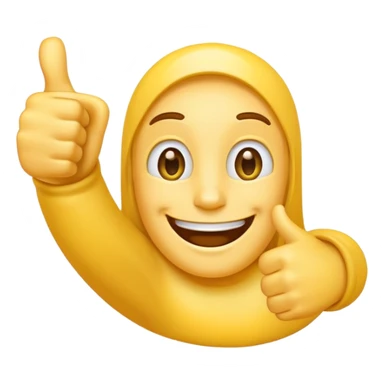 thumbs up emoij, make the thumb super long sticker