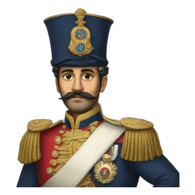 Sultan Mustafa 19th century wearing navy uniform sticker