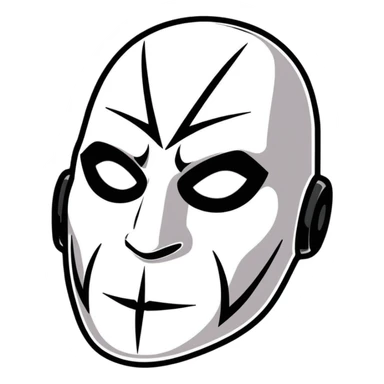 masked Kane WWE character sticker