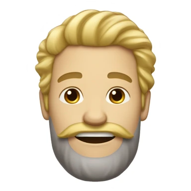homme blond imberbe avec cheveux en l'air et homme blond avec barbe et cheveux à pa sticker