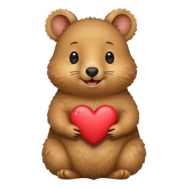 Quokka holding a heart  sticker
