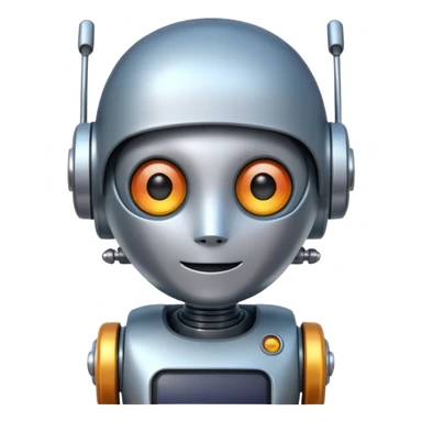 Cute Robot assistant sticker
